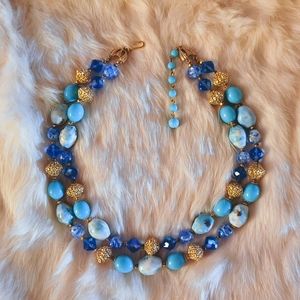 Vtg 1960s Crown Trifari Double Stranded Collar Necklace